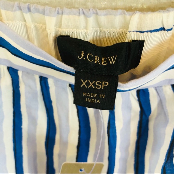 J Crew Blue Striped Cotton Tiered Skirt NWT XXSP - Picture 8 of 9